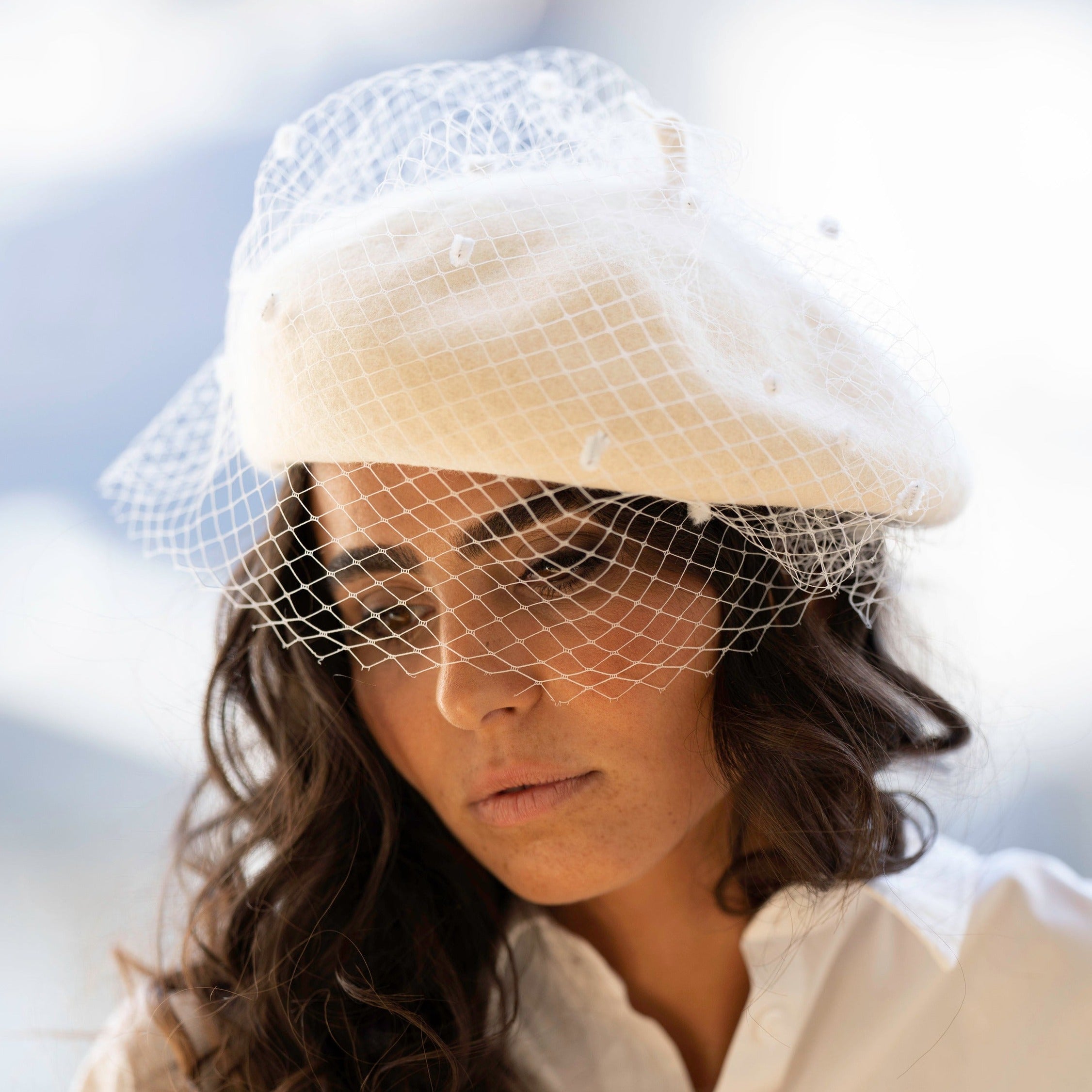 Béret en Laine avec voilette