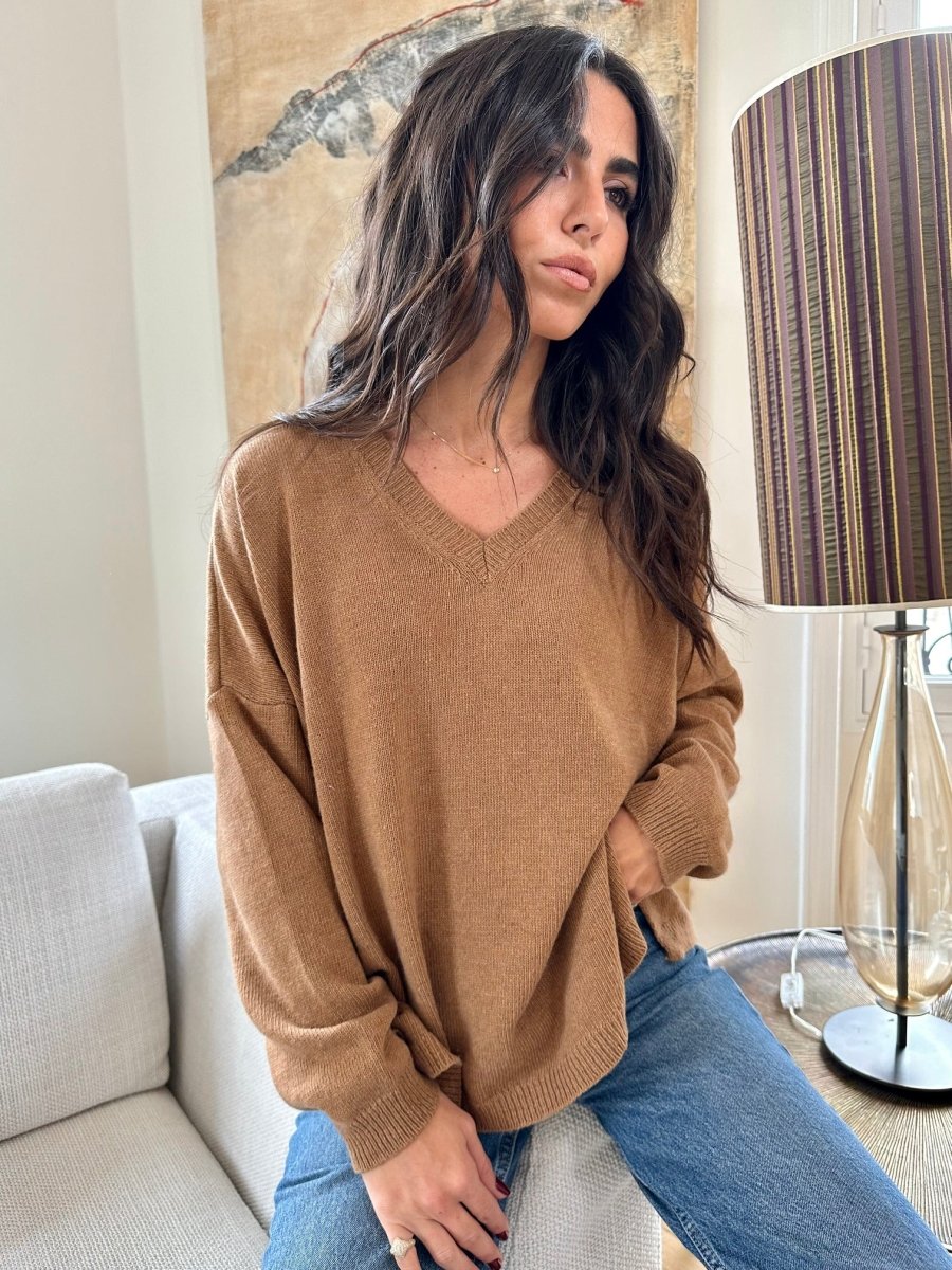 Pull col en V - Taille unique - Joe & Mey