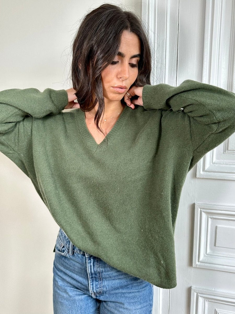 Pull col en V - Taille unique - Joe & Mey