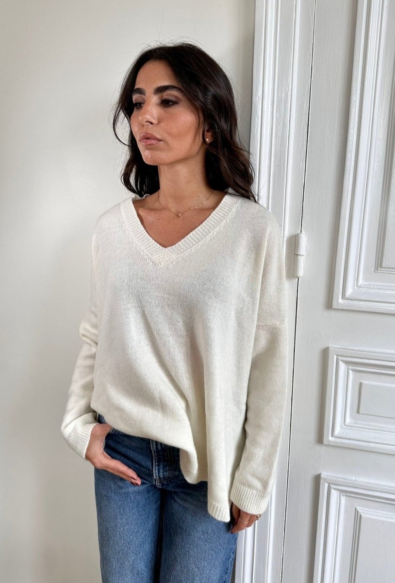 Pull col en V - Taille unique - Joe & Mey